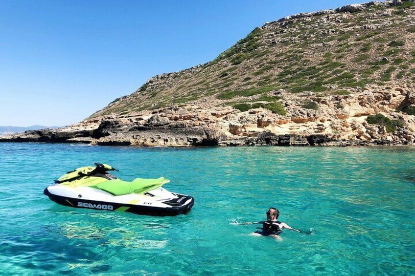 Jet ski excursion to Caló des Moro from Cala d'Or
