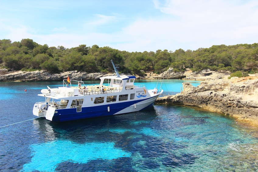 Tour boat on Menorca