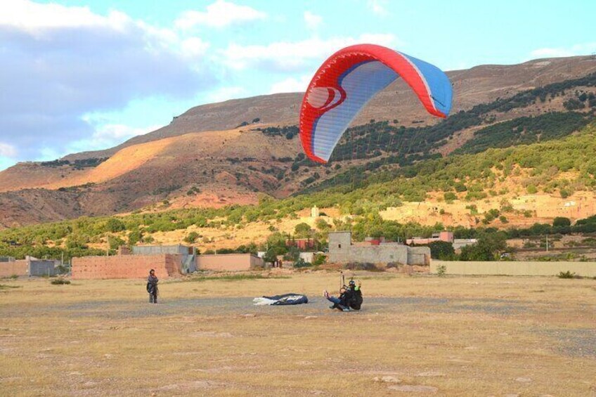 Paragliding flight in the High Atlas Marrakech