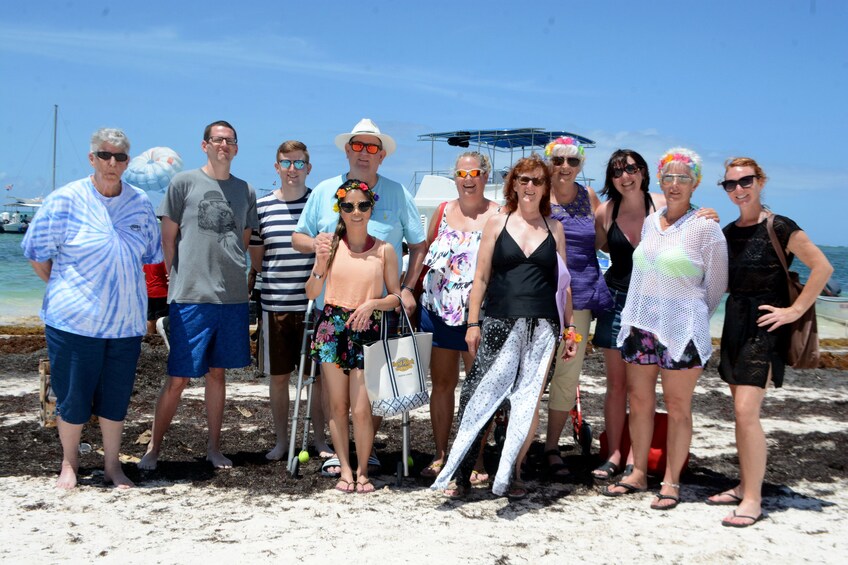 Group fresh from a party boat in the Caribbean