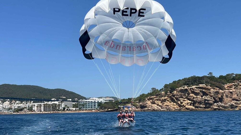 Picture 1 for Activity Santa Eulària des Riu: Parasailing Boat Cruise with Drinks