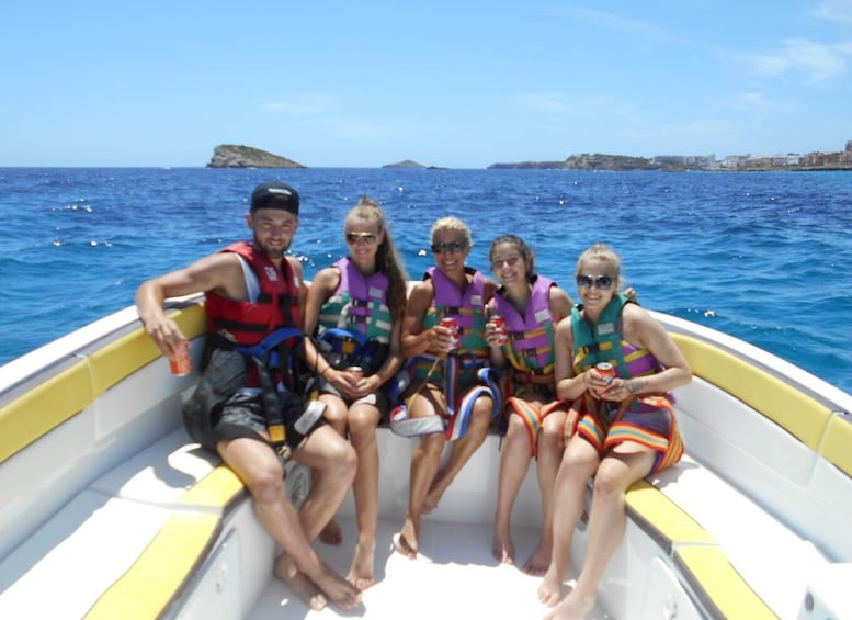 Picture 2 for Activity Santa Eulària des Riu: Parasailing Boat Cruise with Drinks