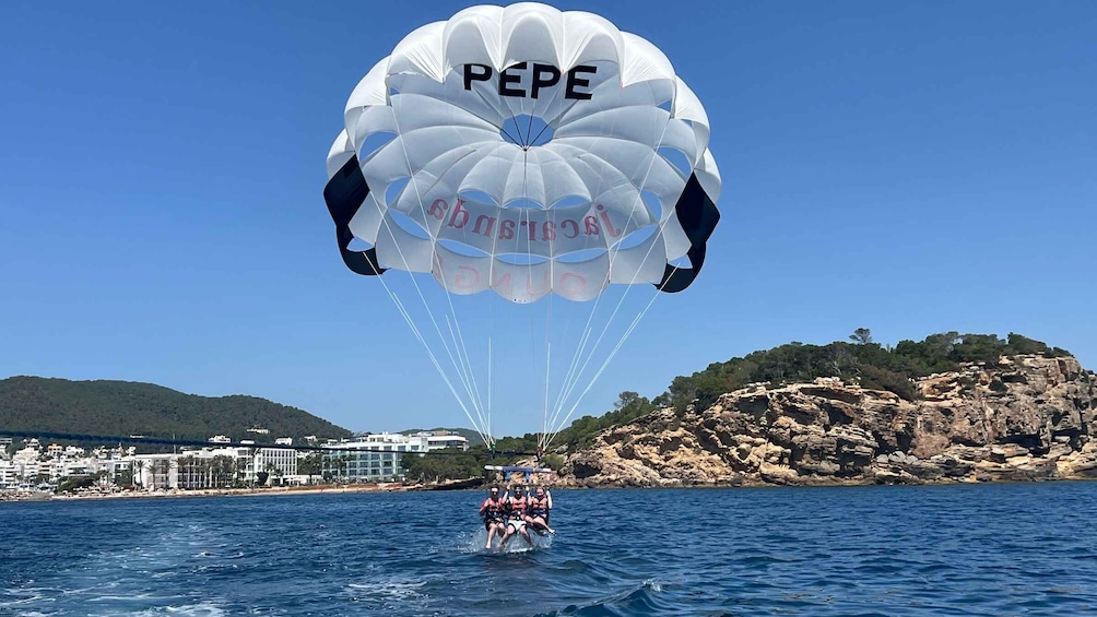 Picture 1 for Activity Santa Eulària des Riu: Parasailing Boat Cruise with Drinks