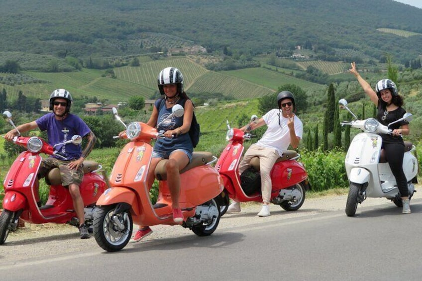 The Ultimate Chianti Vespa Tour from San Gimignano