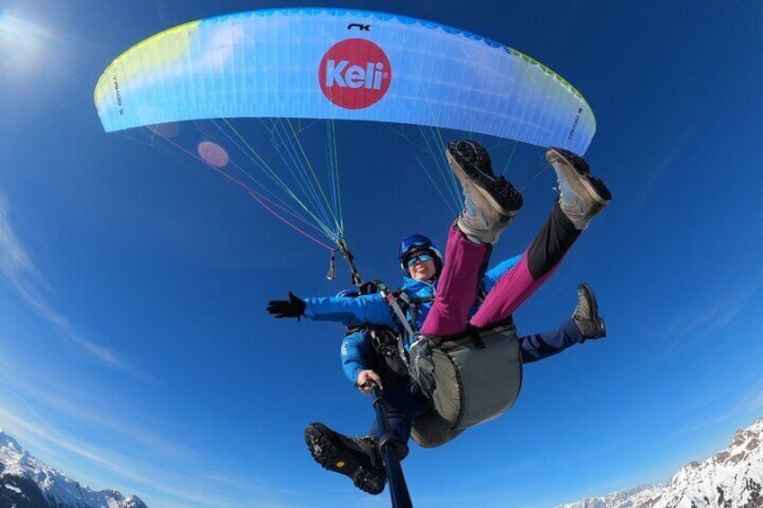 Private paragliding tandem flight in Fulseck