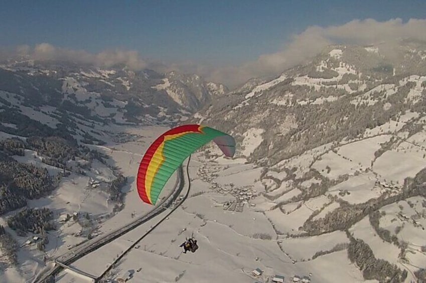 Private paragliding tandem flight in Fulseck