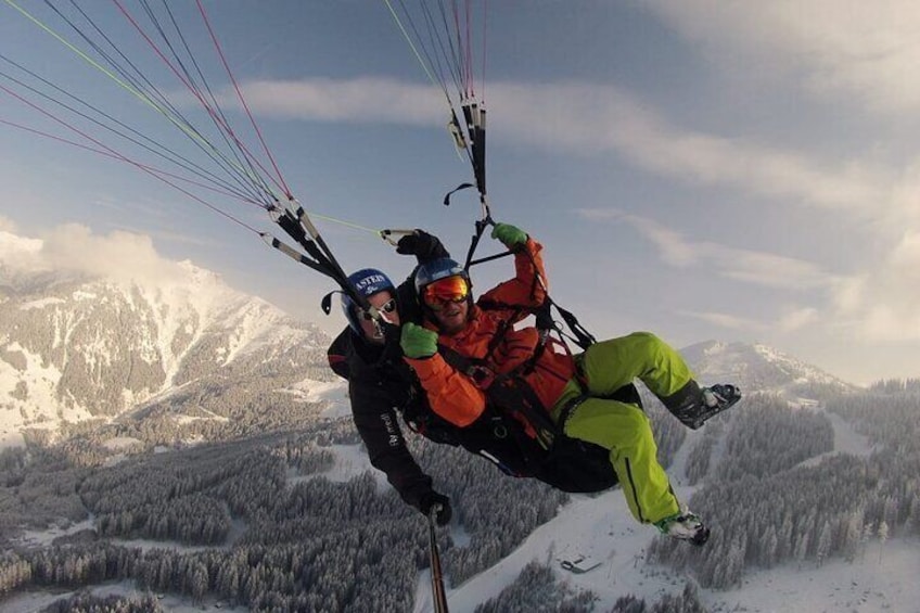 Private paragliding tandem flight in Fulseck