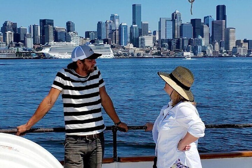 Join us for a two-hour sailing tour from Seattle's Waterfront! See the city skyline and majestic mountain views on one of our public boat rides. We sail three times per day, seven days a week.