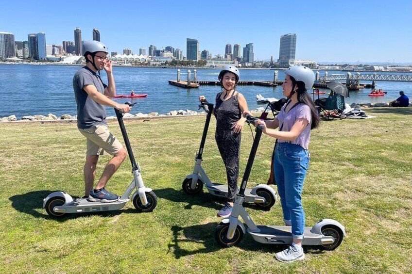 Exploring the ferry landing on electric scooters