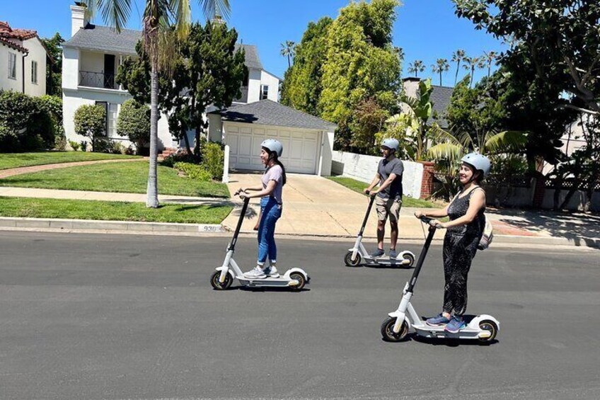 Exploring the neighborhoods of Coronado Island on electric scooters