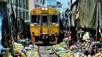Maeklong Market and Biking in the Village
