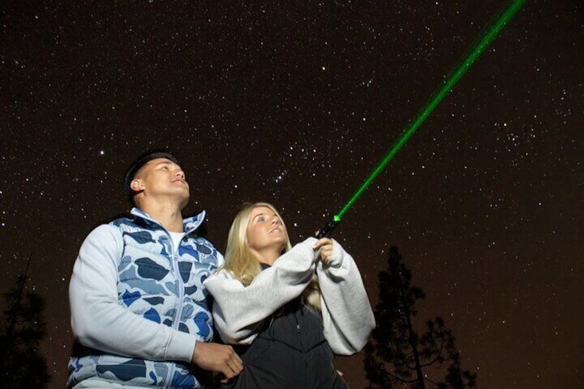 Laser guide to stars