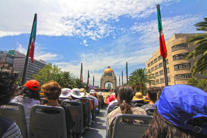 View from top deck of Turibus in Mexico City