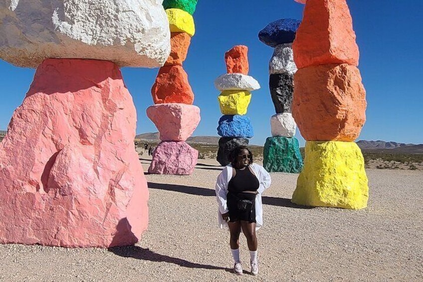 California Desert, Seven Magic Mountains and Las Vegas Sign