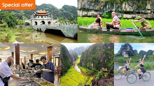 Excursión de un día: Hoa Lu, Trang An, cueva de Mua con traslado