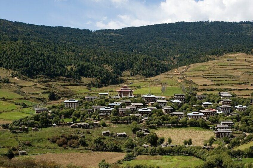 Rural village in central Bhutan