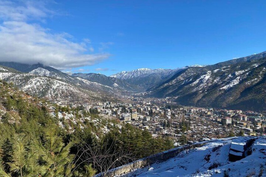 Capital city Thimphu in December