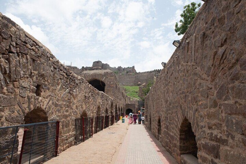 A bazaar in Golkonda where diamonds were sold centuries ago