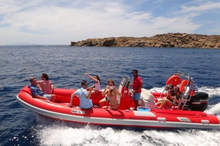 2-Hour Mykonos Private Sea Safari and Snorkeling on a Powerboat