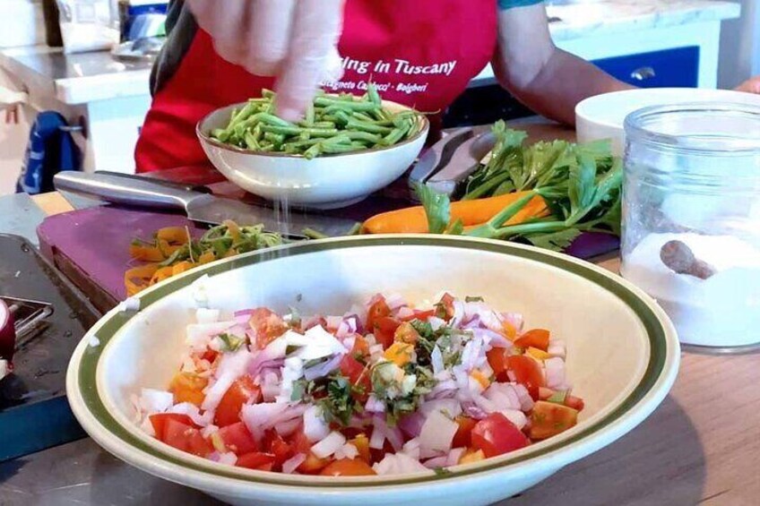 Panzanella dish a typical summer meal!