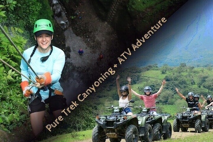 Pure Trek Canyoning y ATV Adventure en La Fortuna con almuerzo