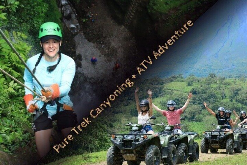 Pure Trek Canyoning and ATV Adventure in La Fortuna with Lunch