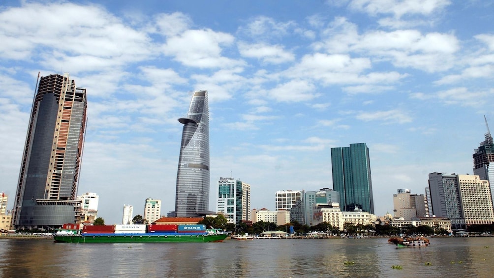 Water and skyline in Ho Chi Minh, Vietnam