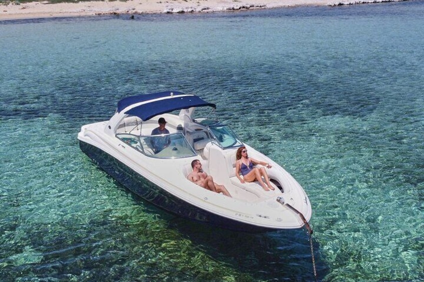 Private Boat Rental Sea Ray 295 for 10 People 8 Hours Ibiza-Formentera