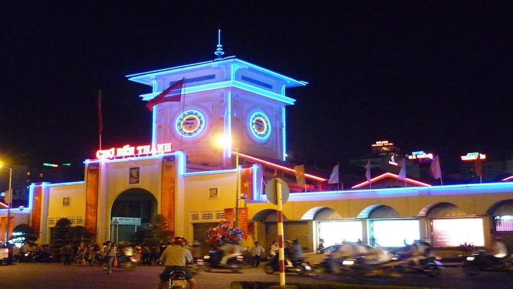Ben Thanh Market at night in Ho Chi Minh City, Vietnam