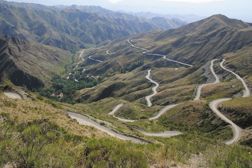 Winding road in the hills of Villavicencio