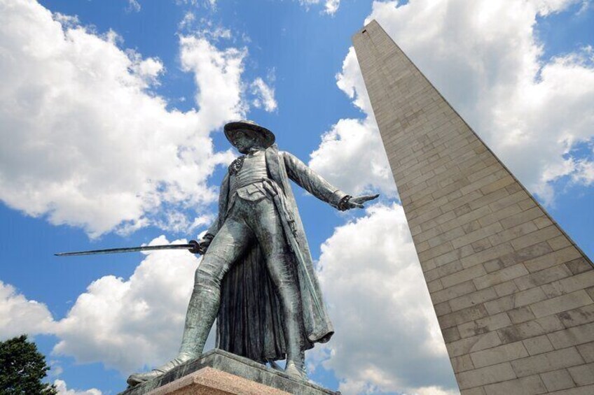 Colonel Prescott, leader of Colonial forces on Bunker Hill Monument
