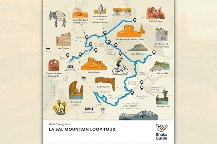 La Sal Tour Map