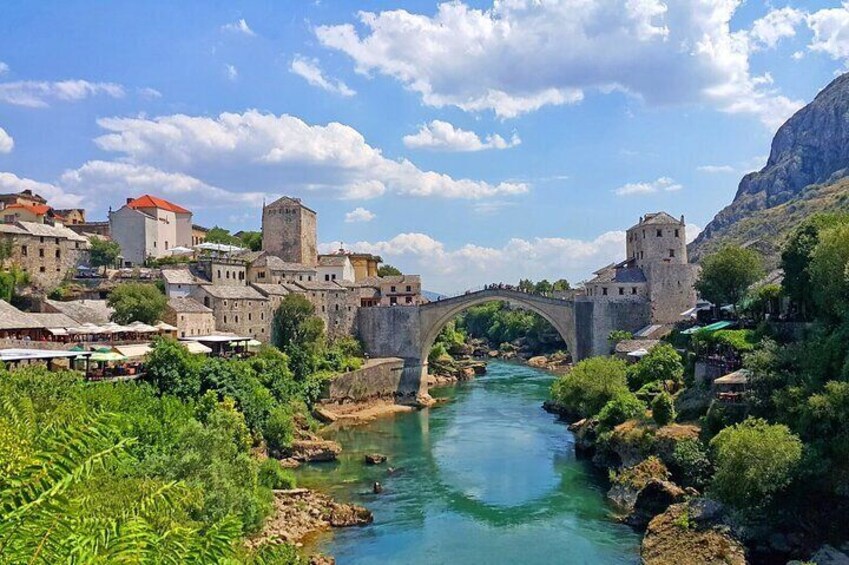 From Cavtat Mostar and Kravice waterfalls tour including Turkish house entrance