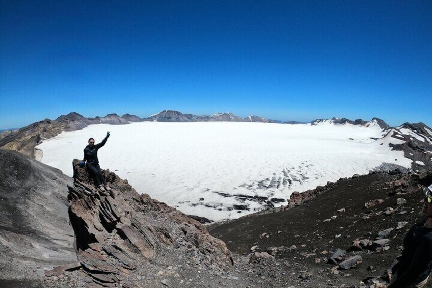 Glacier inside the crater