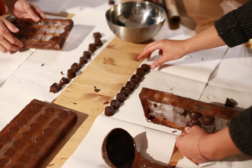 Chocolate making workshop in Belgium