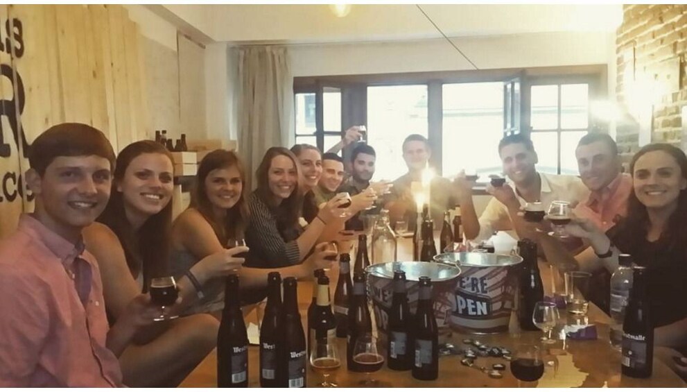 Group on a beer tour in Belgium