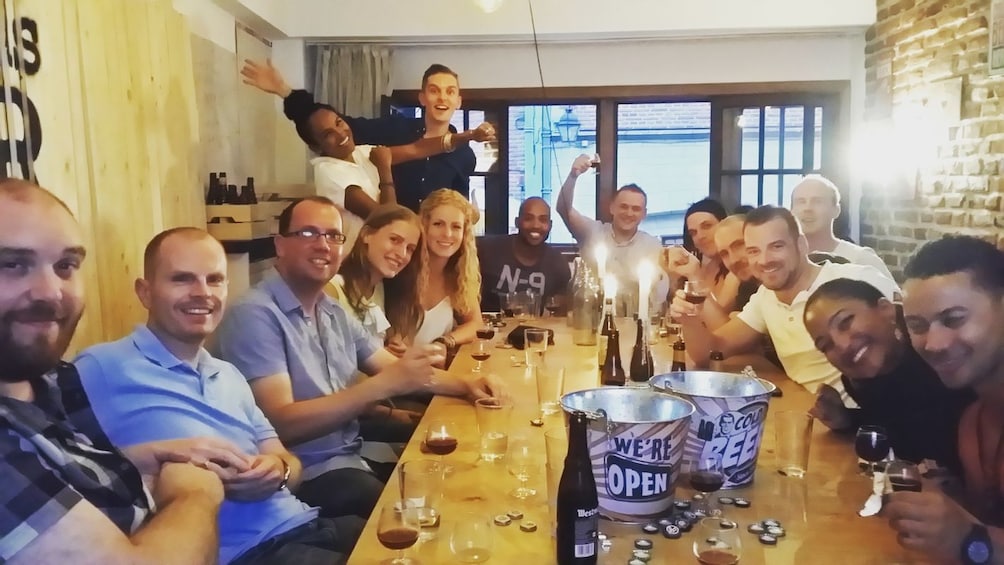 Group on a beer tour in Belgium