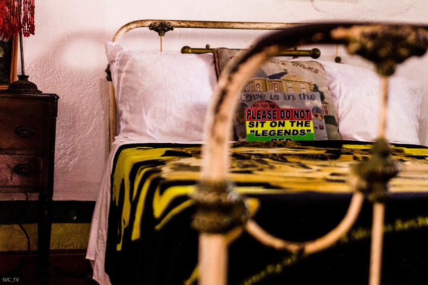 Bob Marley's childhood bed in Nine Miles, Jamaica