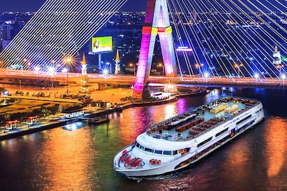 Bangkok: 2 uur diner & shows op White Orchid riviercruise