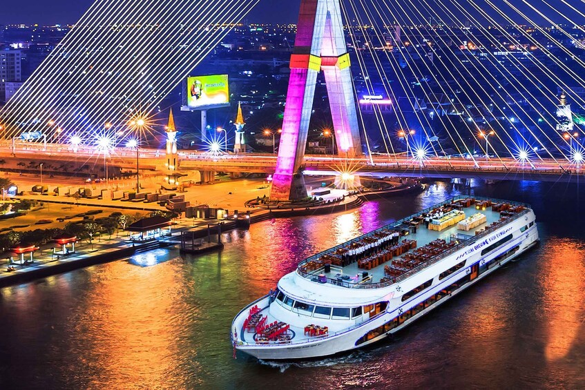 Bangkok: 2-Hour Dinner & Shows on White Orchid River Cruise