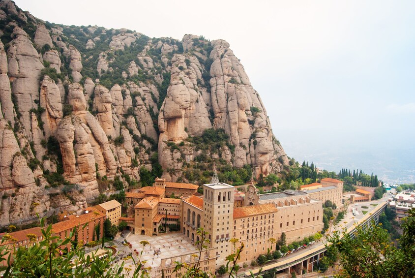 Monastery of Santa Maria de Montserrat on the mountain of Montserrat, Spain