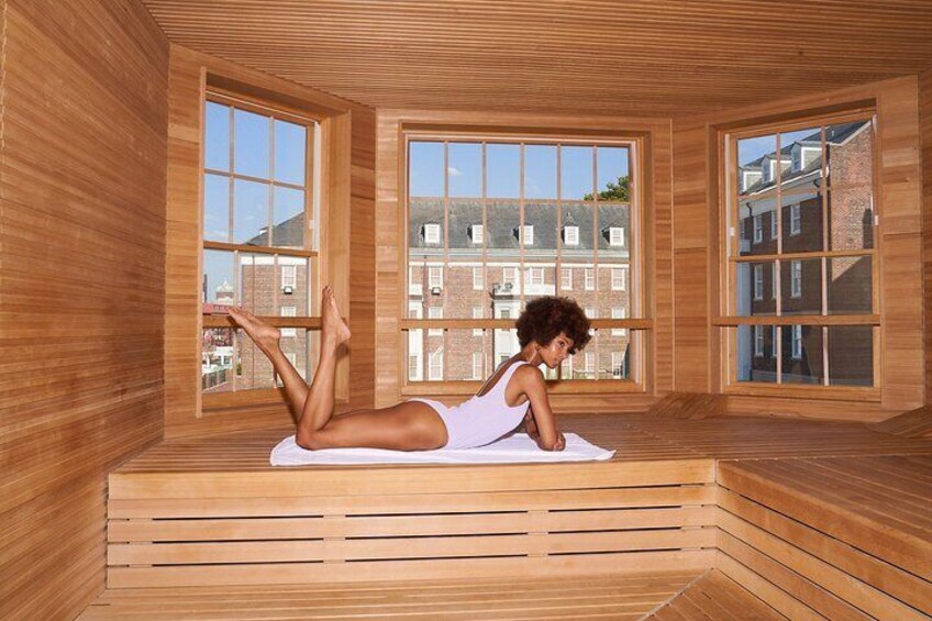 Enjoy saunas with a city view!