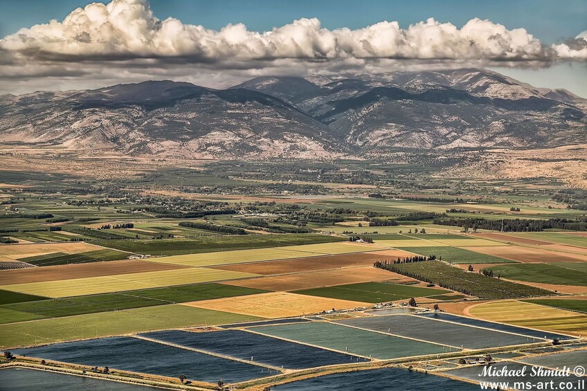 Mountains and farmland in Golan Heights