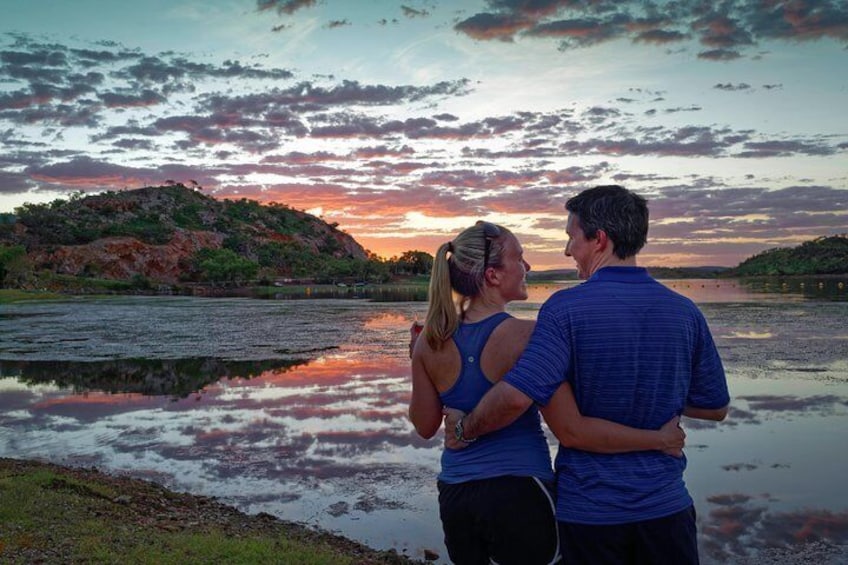 Outback sunset over Lake Moondarra