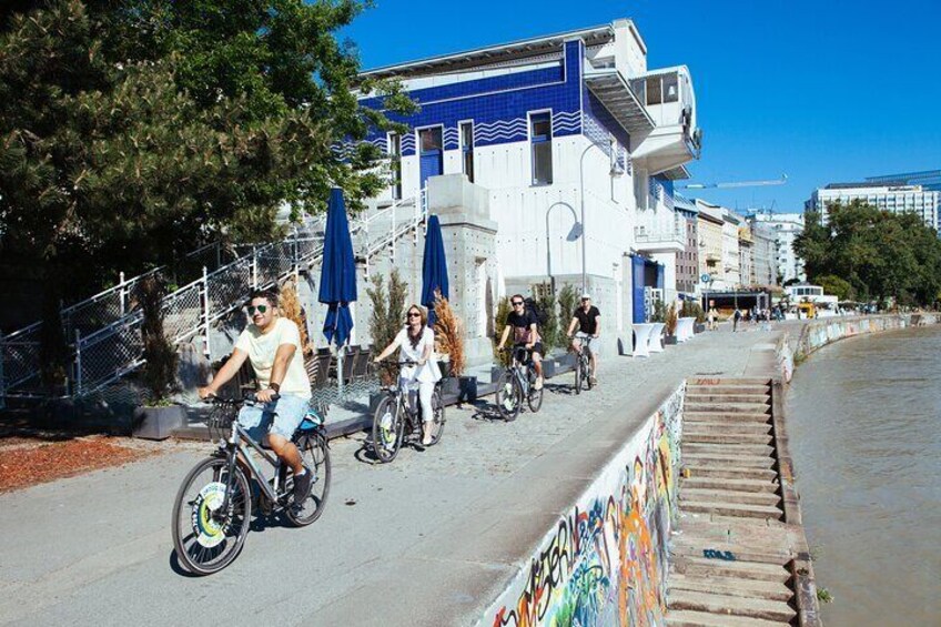 riding alomng the danube canal
