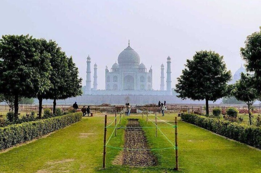 View of Taj Mahal from Mehtab Bagh Garden