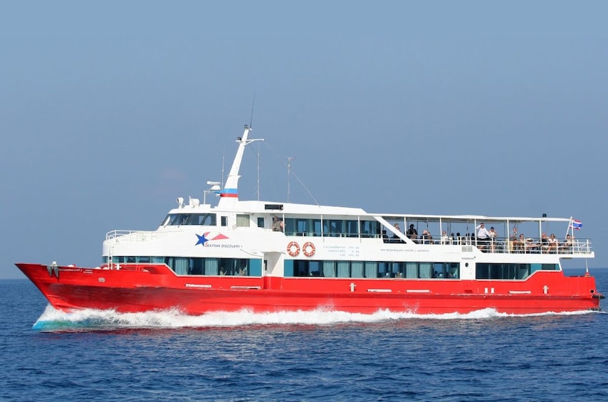 Landscape view of Seatran Discovery ferry 