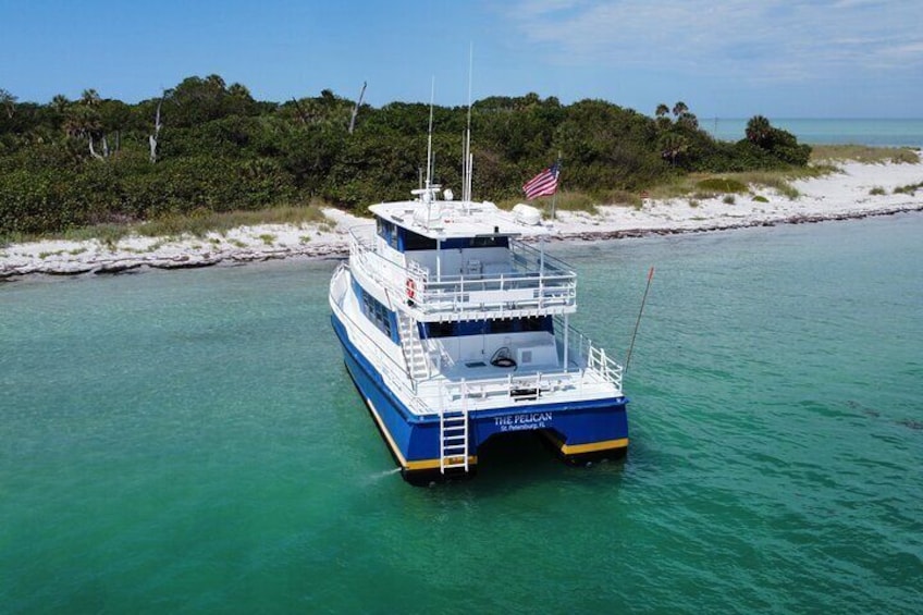 The Pelican beached at Egmont Key.