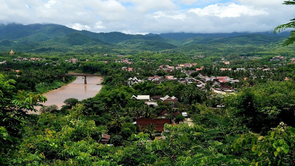 Aerial view of the Luang Prabang District 