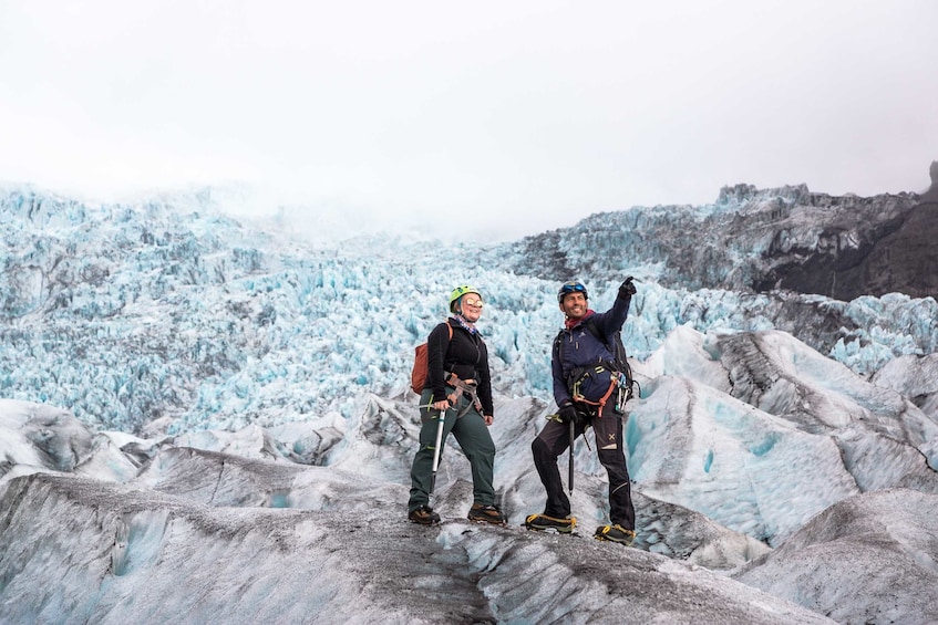 Two people on Glacier Hiking Adventure from Skaftafel